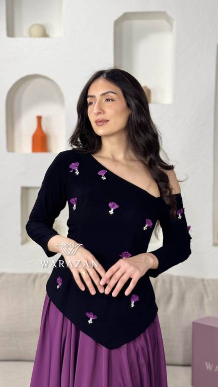 فستان ناعم بكرستال 