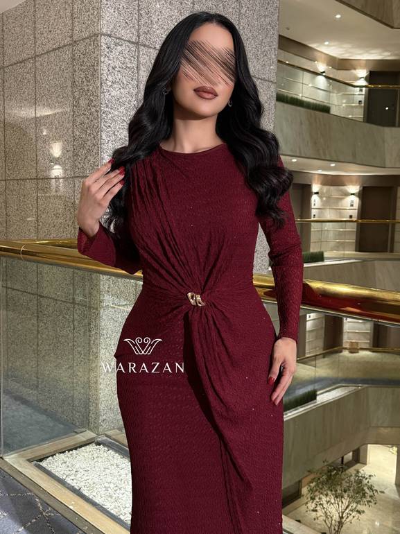 فستان سهره بلمعه و قصة من الخصر