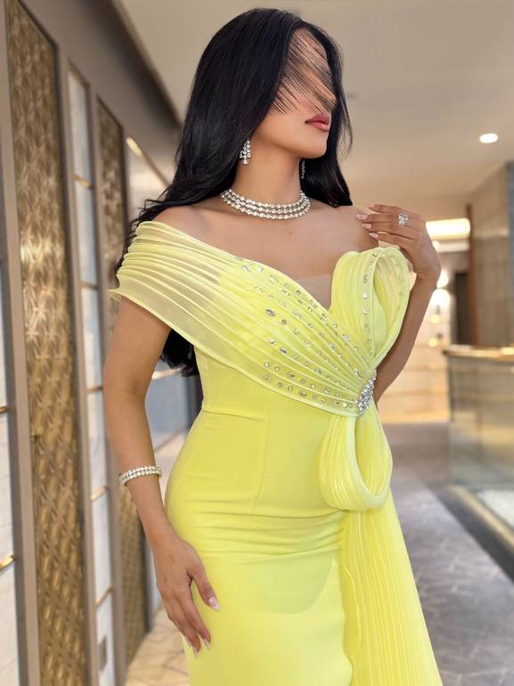 فستان سهرة بيليسيه مع خرز 
