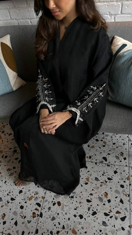 عباية مناسبات اورجنزا بتطريز بالكم