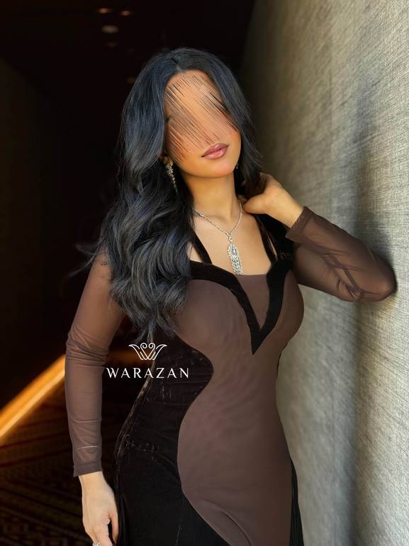 فستان ماسك بتدخيلة مخمل 
