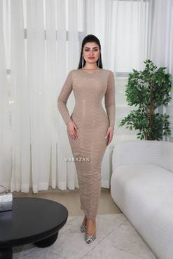 فستان ماسك بكرستال 