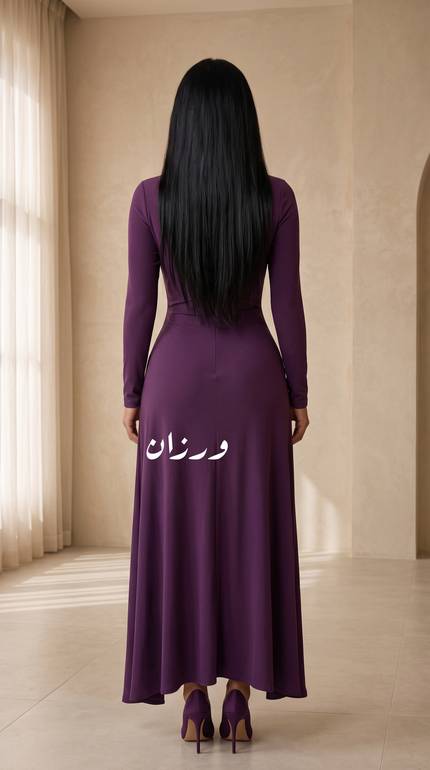 فستان ناعم بتصميم انسيابي أنيق