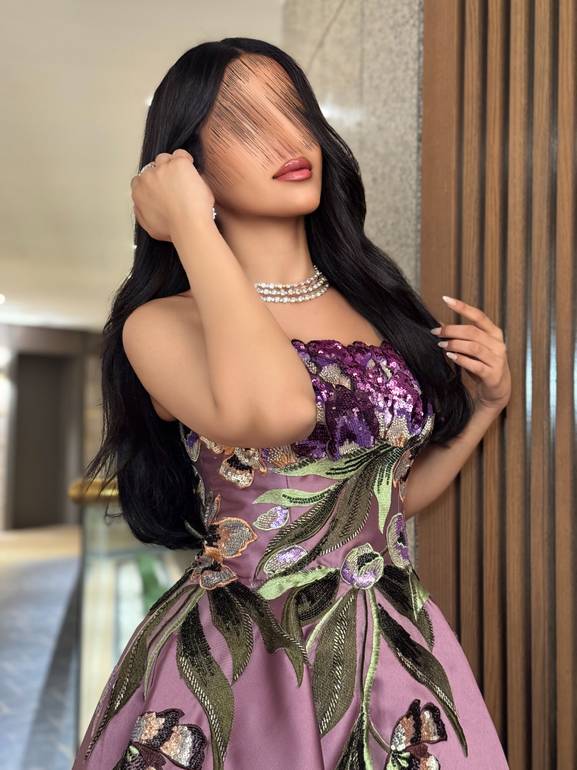 فستان سهرة توب للمناسبات بلون زاهي 