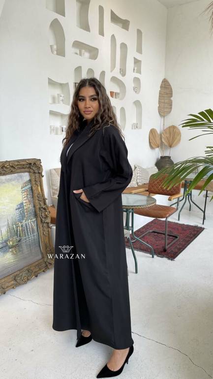 عباية دوام عملية أوفر سايز مع ياقة