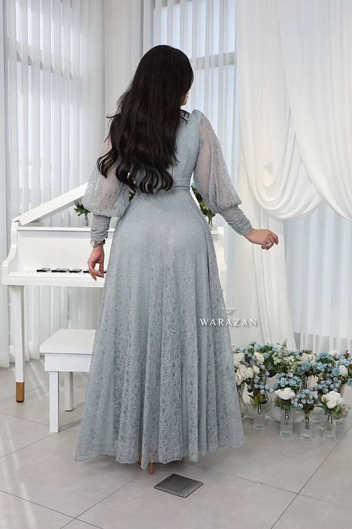 فستان سهره باكمام واسعه