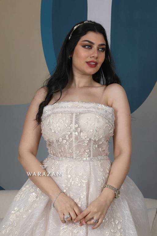 فستان سهرة توب مع كلفة راقية
