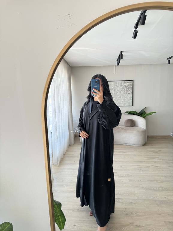 عباية كلاسيك فخمة كسرات من الكم 