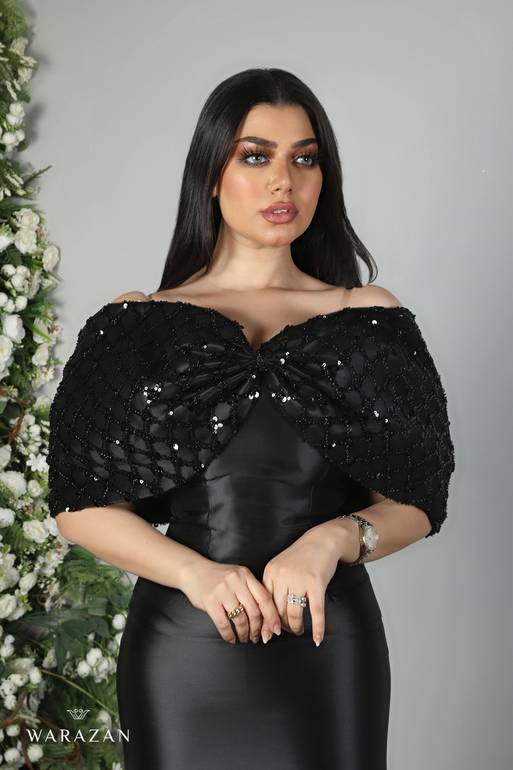 فستان سهرة ميكادو قماش بيليسيه من الخلف