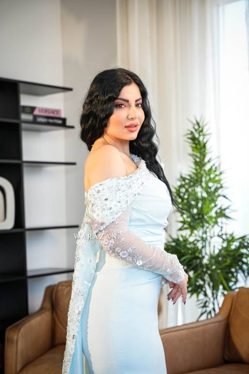 فستان سهرة ماسك بتسايل راقي 