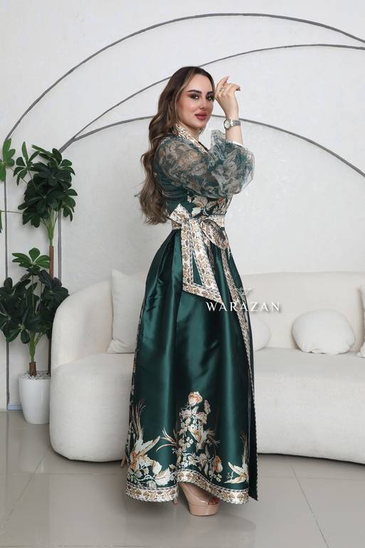 فستان مشجر طويل وأنيق 