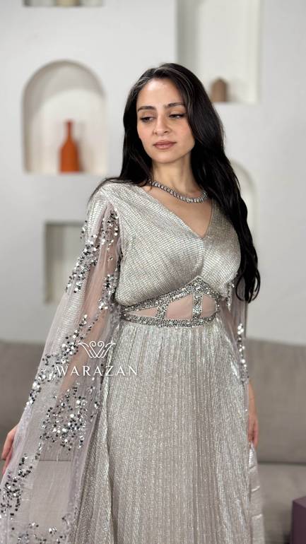 فستان سهره بتخصيره من الخصر 