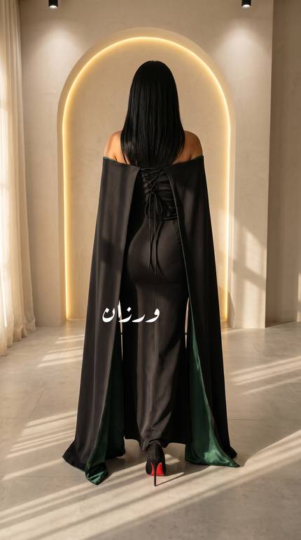 فستان كريب سراميك وتفته بكلفة