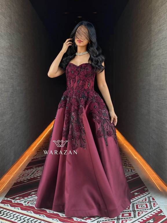 فساتين سهرة راقية بتصميم مميز