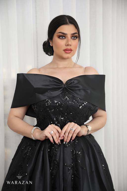 فستان سهره اسود مميز للمناسبات