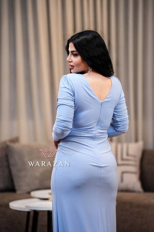 نسخة من فستان زيبرا سهرة ماسك بتطريز 