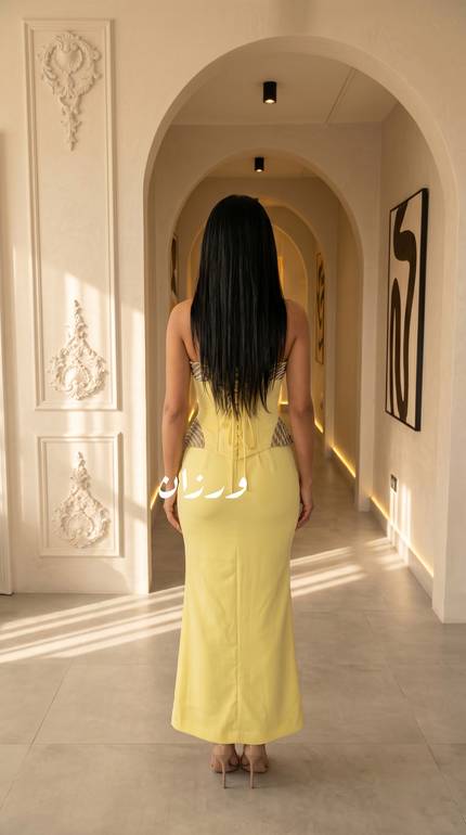 فستان كريب سراميك الأنيق