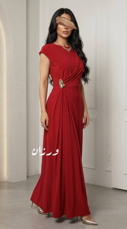  فستان درابيه ناعم طويل
