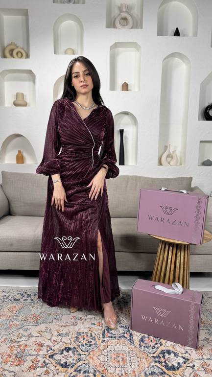 فستان سهرة بيليسيه مع سترس  