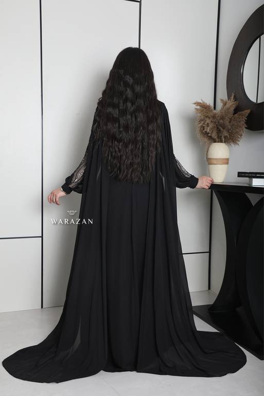 فستان سهرة ناعم راقي بحزام من الخصر 