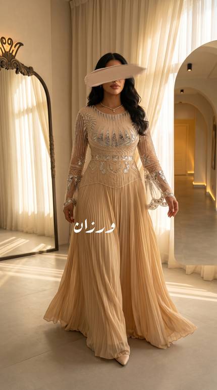 فستان ملكي سهره بكسرات 