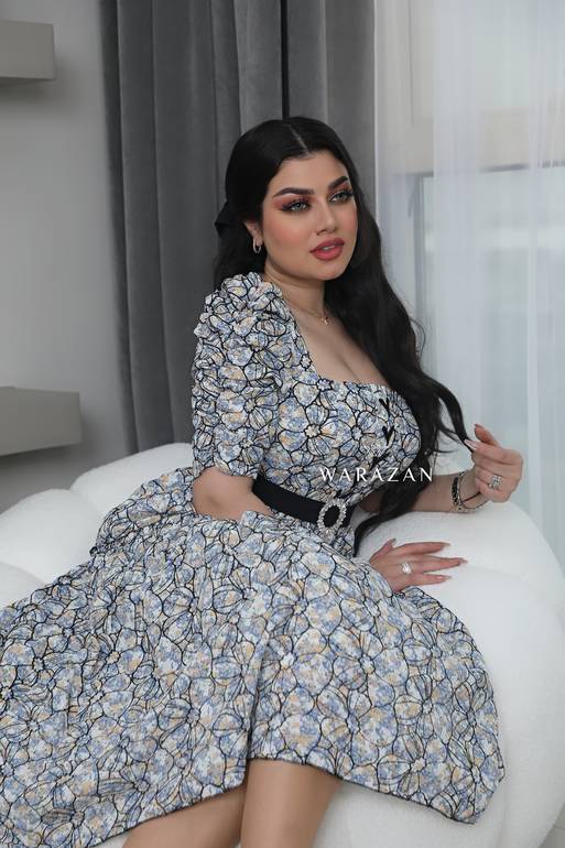 فستان مشجر راقي بلونين 