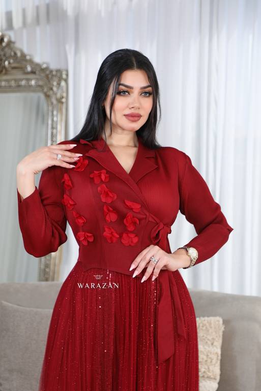 فستان بتدخيلة ورود 