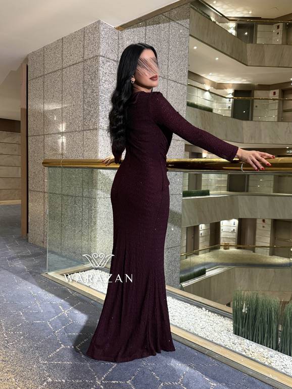 فستان سهره بلمعه و قصة من الخصر