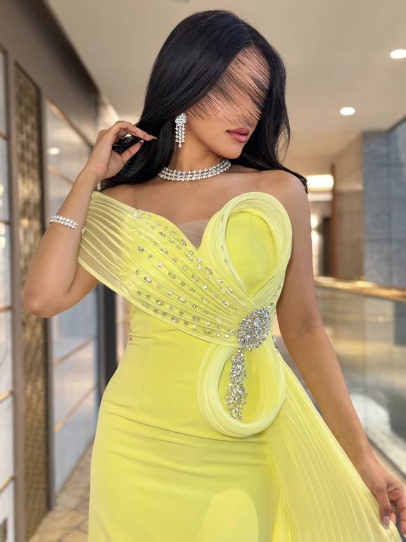 فستان سهره اصفر