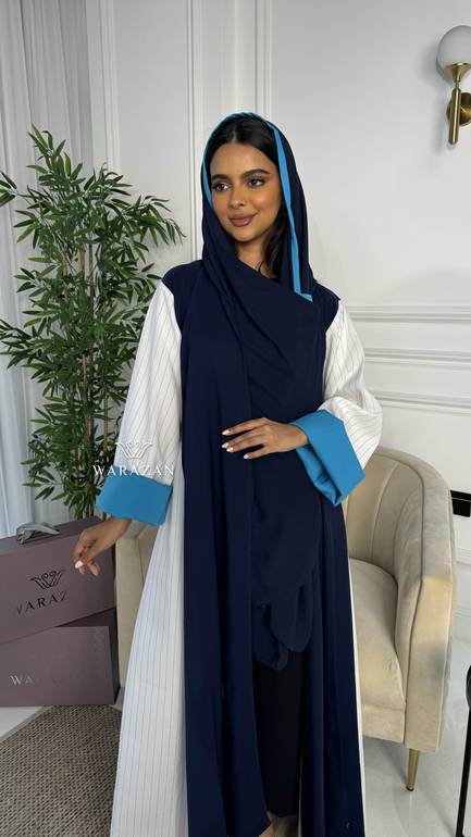  عباية كاجول بتدخيلة لون من الاكمام 