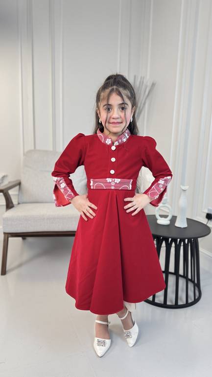 فستان بناتي ناعم شتوي