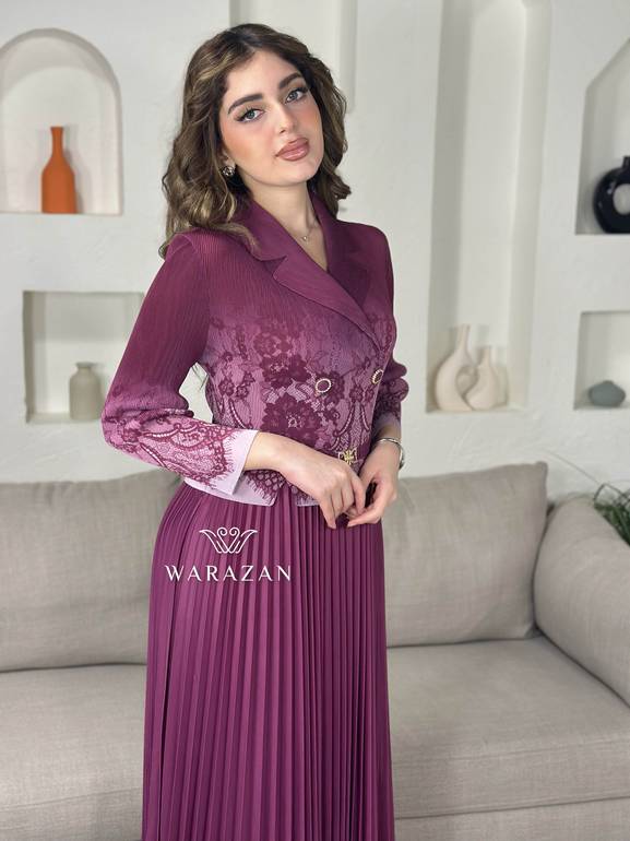  فستان كلاسيك بكسرات 