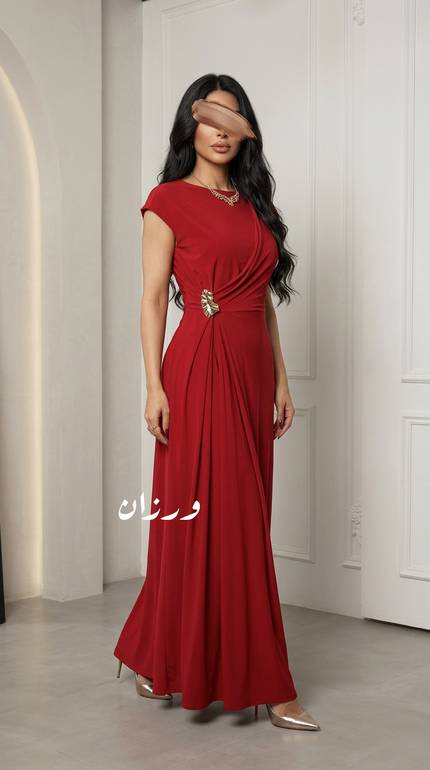 فستان درابيه ناعم طويل