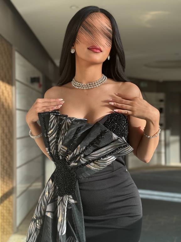 فستان سهرة ماسك مع جاكار 