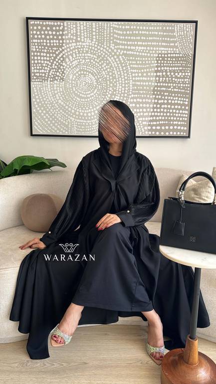 عباية كلاسيك فخمة كسرات من الكم 