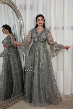 فستان سهرة طويل ساتر مقاسات كبيرة
