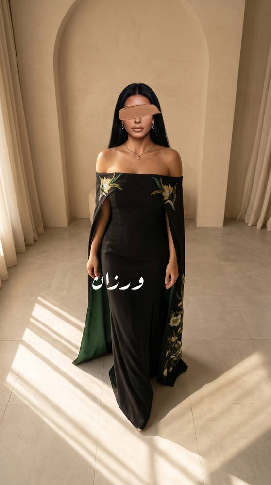 فستان كريب سراميك وتفته بكلفة