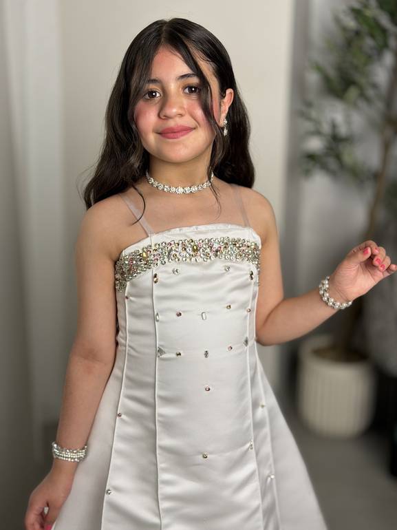 فستان بناتي بستايل تب و بكرستال