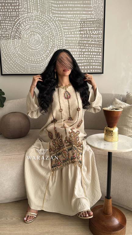 جلابية رمضانية بتطريز كمبيوتر