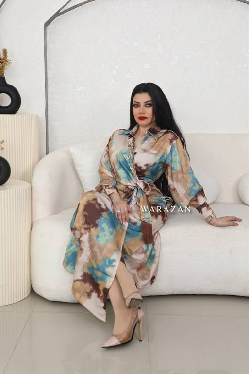 فستان لف برنت مشجر ميد 