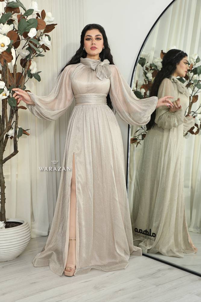 فستان سهرة ناعم بستايل فخم للمناسبات 
