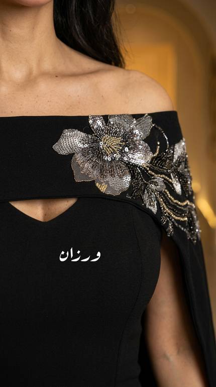 فستان سهرة ساتر فخم بقطعتين و كلفة راقية 