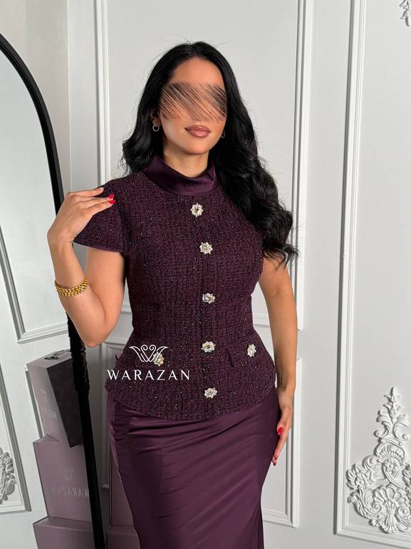 طقم انيق بكرستال من الازارير 