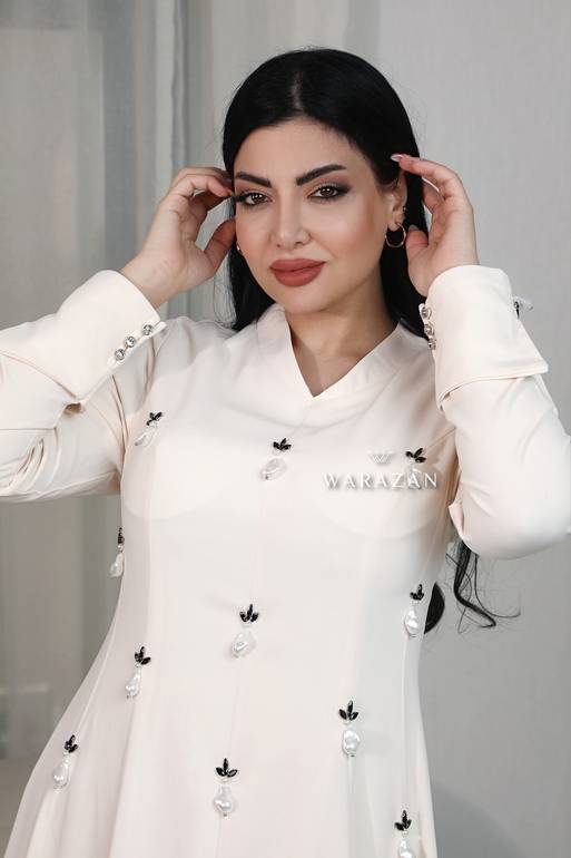 فستان ساتر بتطريز خرز