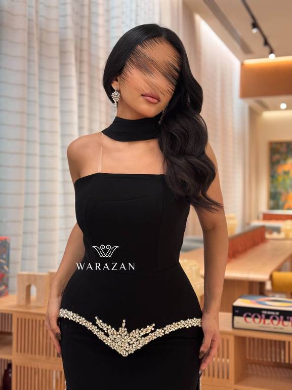 فستان سهره بكرستال و شال