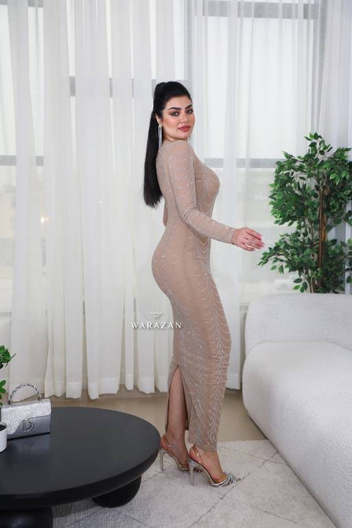 فستان ماسك بكرستال 
