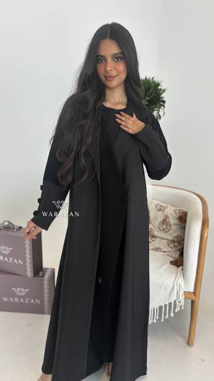  عباية كاجول بتدخيلة لون رمادي  
