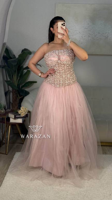  فستان سهرة دبل كلوش للمناسبات 