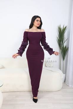 فستان سهرة طويل وناعم ماسك  