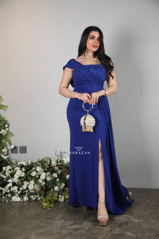 فستان كريب ماسك بتطريز